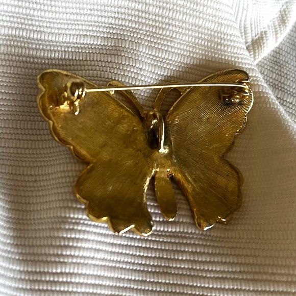 Colorful Enamel Butterfly Brooch - Picture 3 of 3